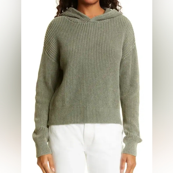 Rails Sweaters - Rails Emery Moss Cashmere Blend Hoodie Sweater Medium